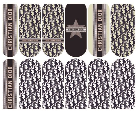 dior nail art stickers